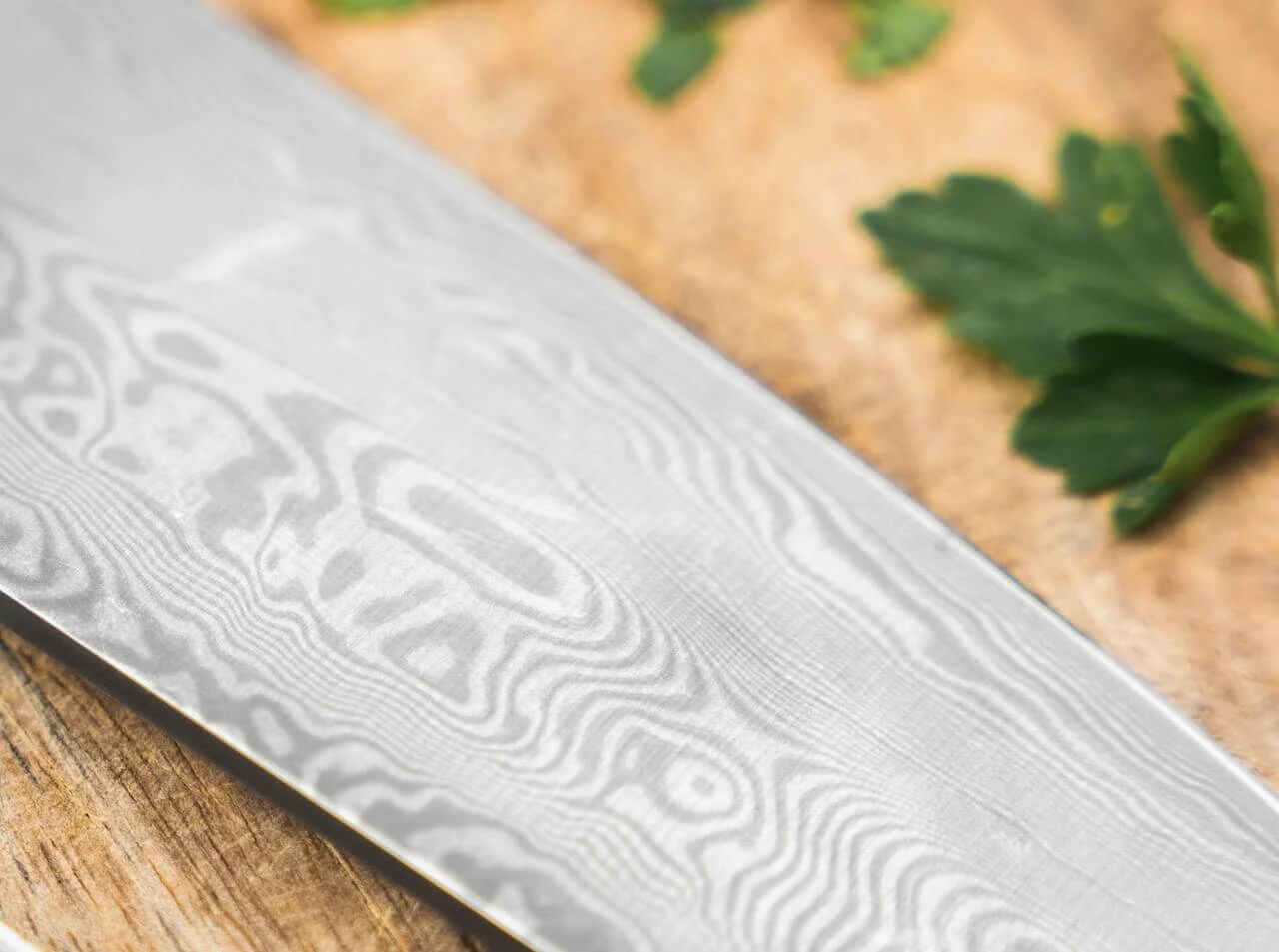 Biscaya Damast Chefmesser 5 Biscaya Damast Chefmesser – Bild 3