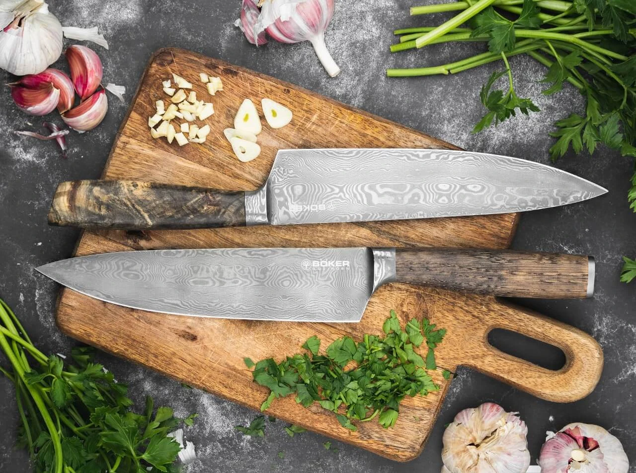 Biscaya Damast Chefmesser 9 Biscaya Damast Chefmesser – Bild 7